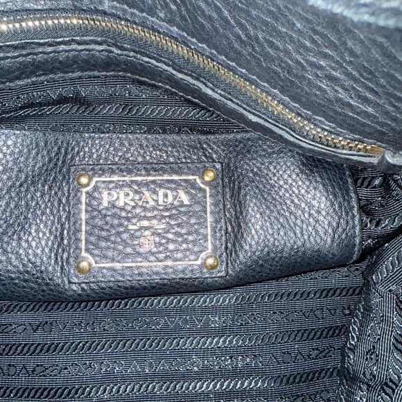 Prada Black Textured Leather Tote - Picture 8 of 12